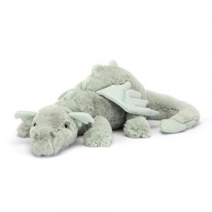 Jellycat Personalised Sage Dragon Huge 19cm x 20cm x 66cm Discover Grün | Deutschland 340-FQSALV