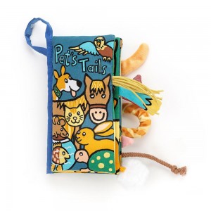 Jellycat Pet Tails Book 22cm x 13cm x 5cm Baby & Books Blau | Deutschland 983-JLQZEY