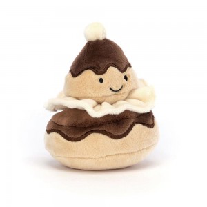 Jellycat Pretty Patisserie Religieuse 9cm x 8cm x 7cm Amuseables Beige | Deutschland 329-AJSTLR