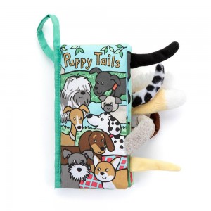 Jellycat Puppy Tails Activity Book 22cm x 13cm x 5cm Baby & Books Grün | Deutschland 869-YTQBOL