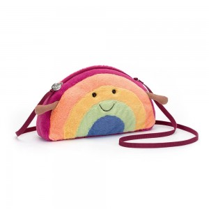 Jellycat Rainbow 13cm x 25cm x 5cm Tasche Gelb | Deutschland 742-HPAJOU