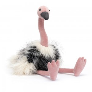 Jellycat Ramonda Ostrich 55cm x 15cm x 15cm Animals Rosa | Deutschland 013-QVSGOB
