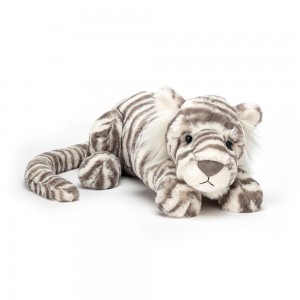 Jellycat Sacha Snow Tiger 13cm x 14cm x 36cm Animals Weiß | Deutschland 062-LPKRZU
