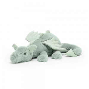 Jellycat Sage Dragon 12cm x 14cm x 50cm Animals Grün | Deutschland 394-DOLSGF