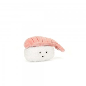 Jellycat Sassy Sushi Nigiri 6cm x 7cm x 4cm Amuseables Weiß | Deutschland 674-KVICPS