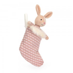 Jellycat Shimmer Stocking Bunny 20cm x 9cm x 2cm Animals Beige | Deutschland 897-VGYKOL