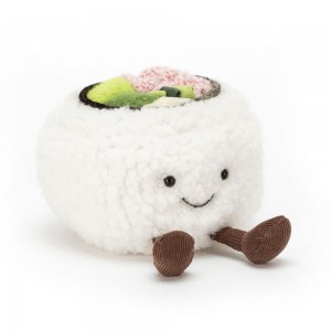 Jellycat Silly Sushi California 10cm x 12cm x 10cm Amuseables Weiß | Deutschland 104-DSAYVR