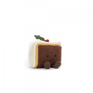 Jellycat Slice of Christmas Cake 12cm x 13cm x 8cm Amuseables Braun | Deutschland 021-XNAPTR