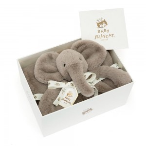 Jellycat Smudge Elephant Blankie 56cm x 70cm x 9cm Baby & Books Grau | Deutschland 069-JRTVHZ