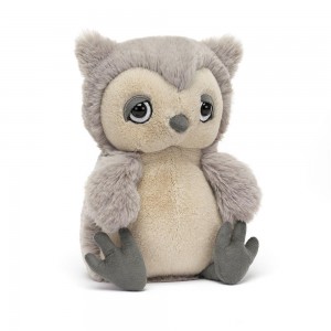 Jellycat Snoozling Owl 28cm x 14cm x 10cm Animals Grau | Deutschland 013-NYIKFJ