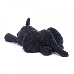 Jellycat Splootie Elephant 16cm x 18cm x 42cm Animals Blau | Deutschland 837-MPKBAH