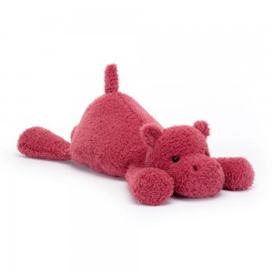 Jellycat Splootie Hippo 16cm x 18cm x 42cm Animals Rosa | Deutschland 482-LDKBRZ