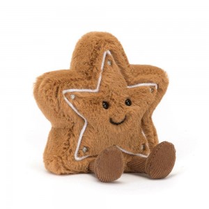Jellycat Star Cookie 13cm x 10cm x 3cm Amuseables Braun | Deutschland 962-WXSEMG