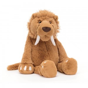 Jellycat Stellan Sabre Tooth Tiger 49cm x 17cm x 16cm Animals Braun | Deutschland 190-TENKLB