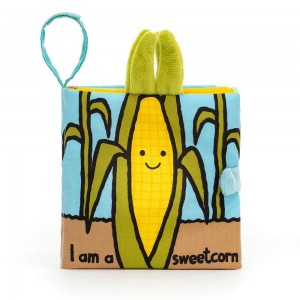 Jellycat Sweetcorn Book 15cm x 15cm x 5cm Baby & Books Gelb | Deutschland 486-UFHOLW
