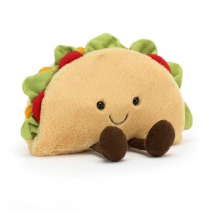 Jellycat Taco 13cm x 17cm x 5cm Amuseables Beige | Deutschland 912-NOPAZR