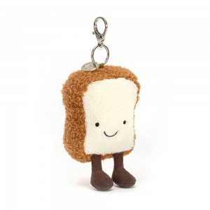 Jellycat Toast 19cm x 9cm x 4cm Bag Charm Braun | Deutschland 180-SAJHCT