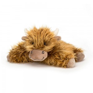 Jellycat Truffles Highland Cow 6.3in x 14.2in x 9.1in Animals Braun | Deutschland 203-LWPTVE