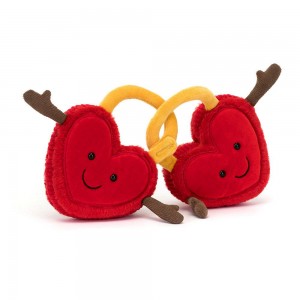 Jellycat Val & Tina Love Locks 15cm x 22cm x 4cm Amuseables Rot | Deutschland 394-ARGVZF
