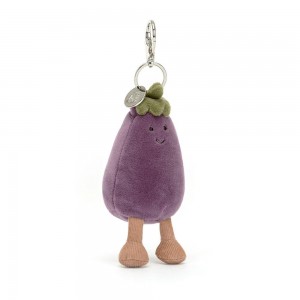 Jellycat Vivacious Vegetable Aubergine 17cm x 5cm x 5cm Bag Charm Lila | Deutschland 306-AOWJPI