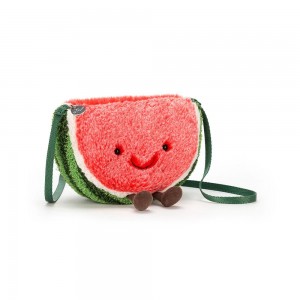 Jellycat Watermelon 17cm x 22cm x 7cm Tasche Rosa | Deutschland 359-VJUEYG