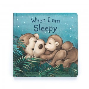 Jellycat When I Am Sleepy Book 21cm x 21cm x 2cm Baby & Books Braun | Deutschland 726-DAMBNV