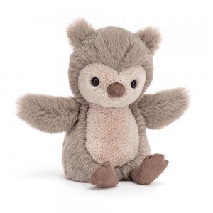 Jellycat Willow Owl 20cm x 9cm x 7cm Animals Grau | Deutschland 097-FOWEDL