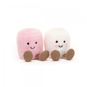 Jellycat and White Marshmallows 9cm x 15cm x 5cm Amuseables Rosa | Deutschland 810-SYOZIX