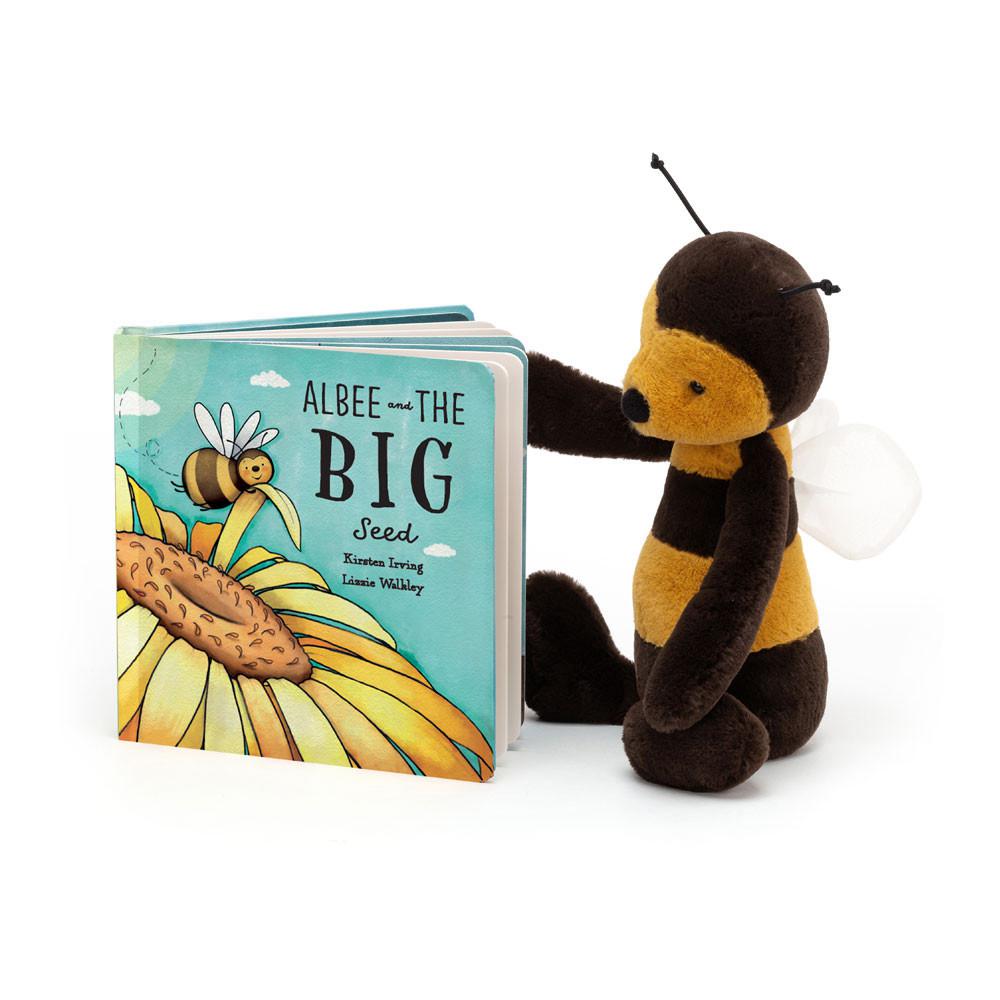 Jellycat Albee And The Big Seed Book and Bashful Bee Medium Discover Schwarz | Deutschland  156-WTPFKB