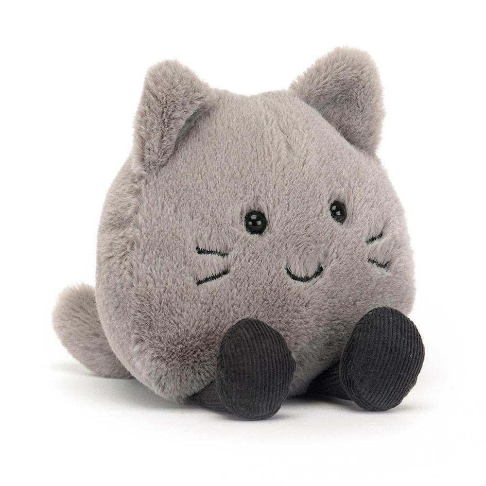 Jellycat Amuseabean Kitty 4.7in x 3.5in x 2.4in Animals Grau | Deutschland  036-UDQYHX
