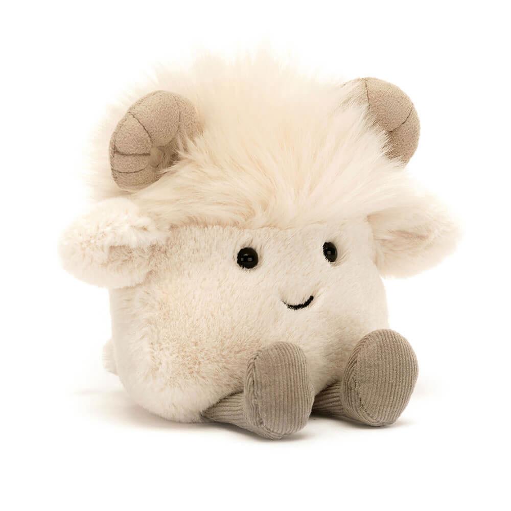 Jellycat Amuseabean Ram 12cm x 9cm x 6cm Animals Weiß | Deutschland  348-YHESUB
