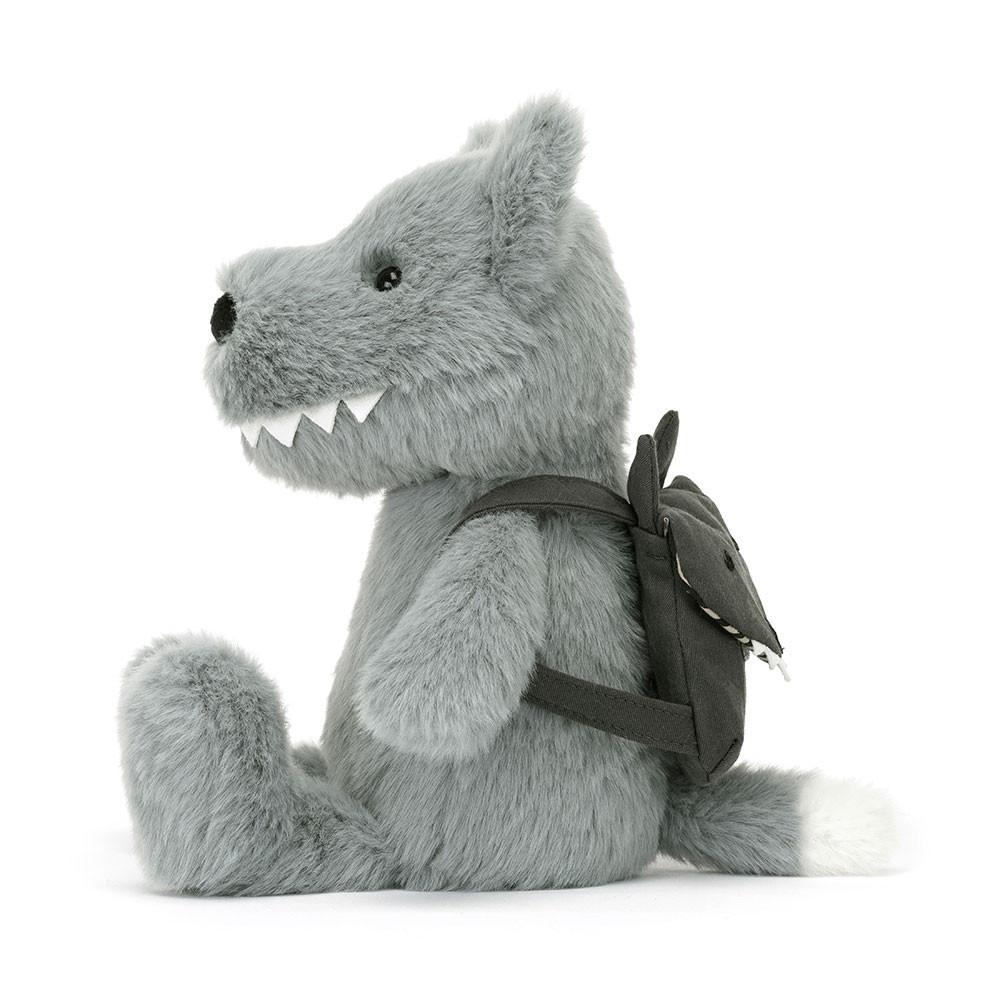 Jellycat Backpack Wolf 22cm x 9cm x 8cm Animals Grau | Deutschland  850-APVLJY