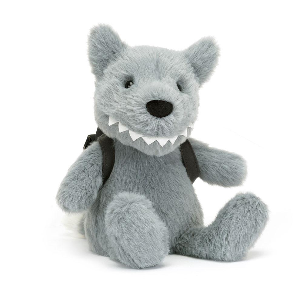 Jellycat Backpack Wolf 22cm x 9cm x 8cm Animals Grau | Deutschland  850-APVLJY