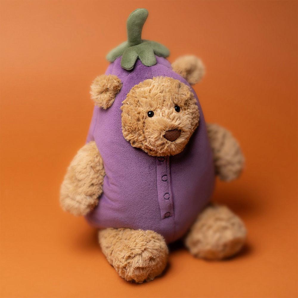 Jellycat Bartholomew Bear Aubergine 30cm x 15cm x 14cm Animals Braun | Deutschland  750-ENOXWB