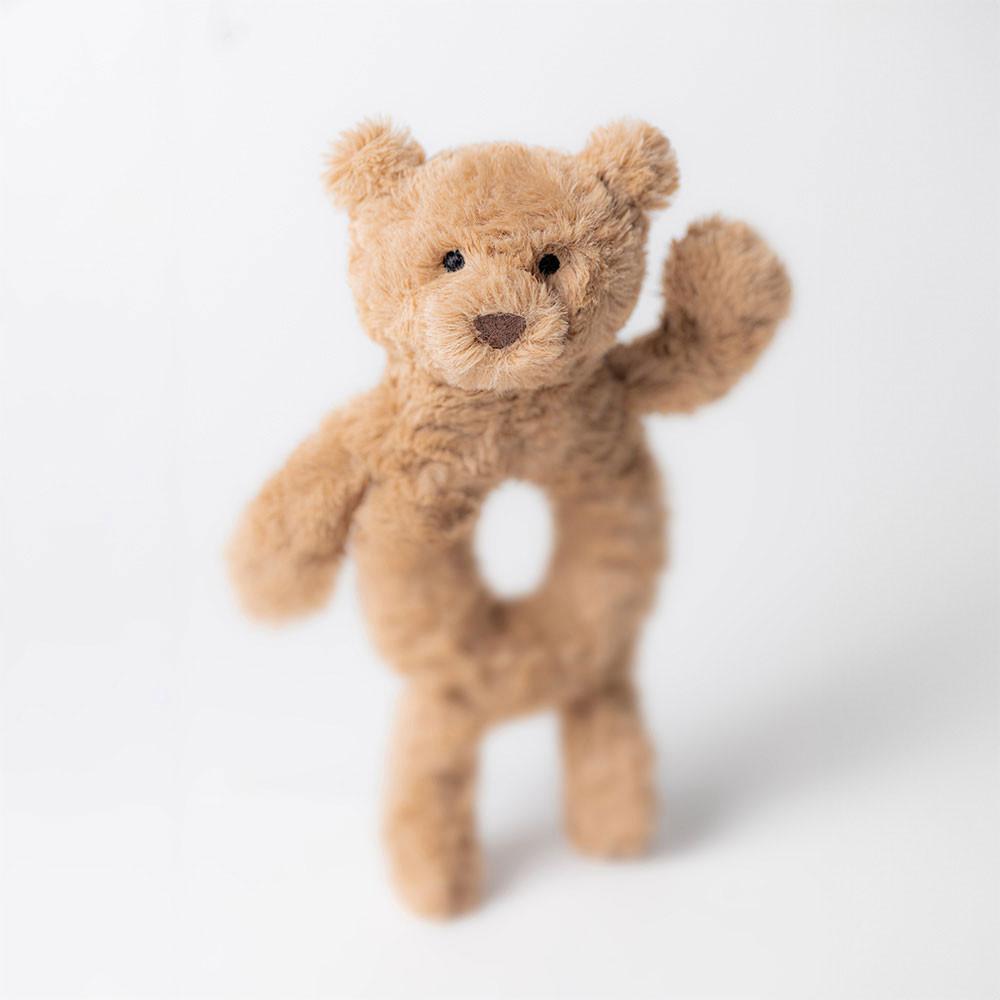 Jellycat Bartholomew Bear Ring Rattle 18cm x 8cm x 2cm Baby & Books Braun | Deutschland  863-NJEGWD