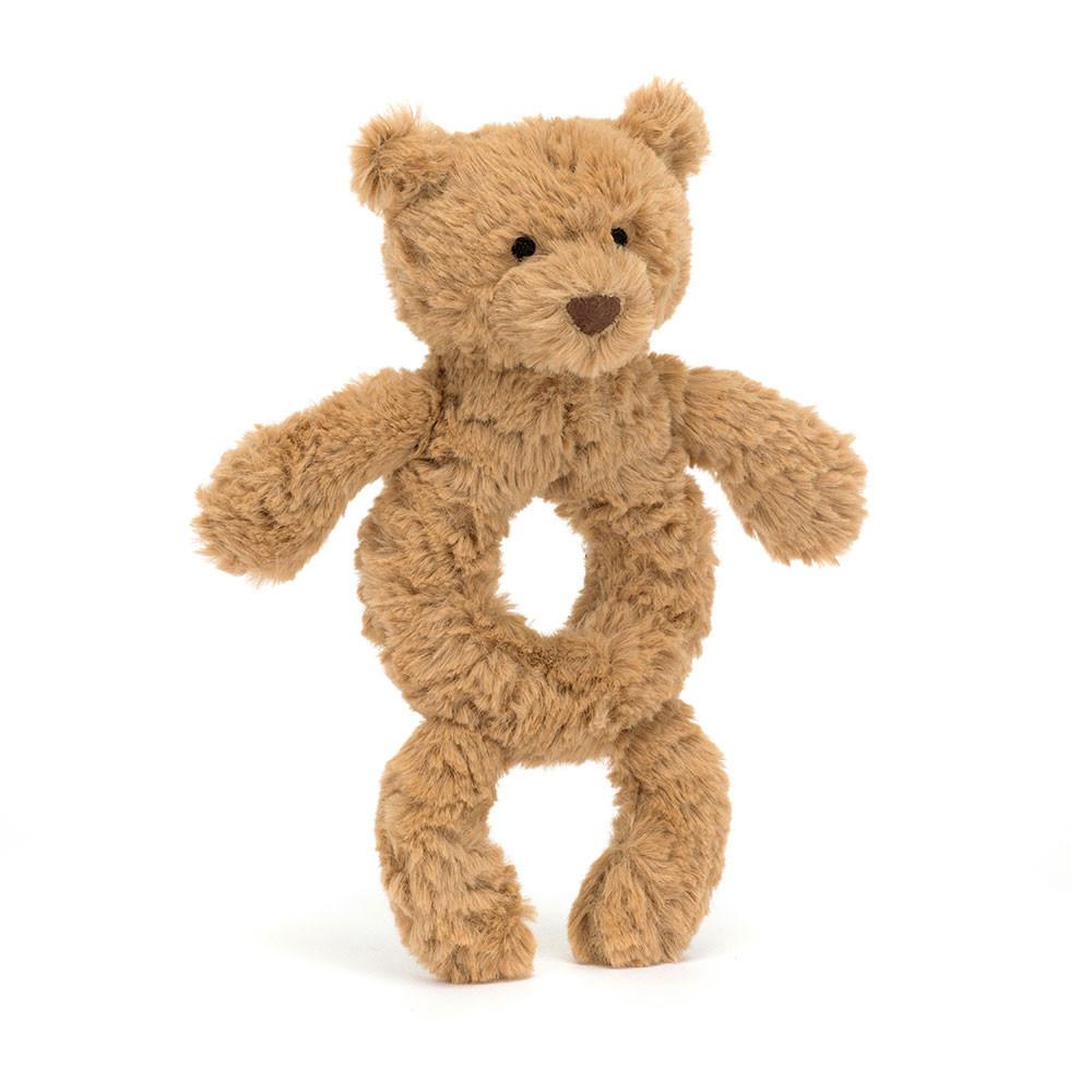 Jellycat Bartholomew Bear Ring Rattle 18cm x 8cm x 2cm Baby & Books Braun | Deutschland  863-NJEGWD