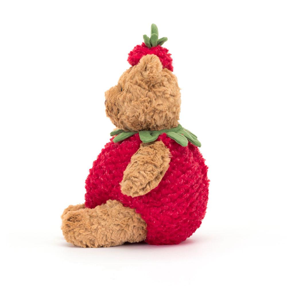 Jellycat Bartholomew Bear Strawberry 26cm x 12cm x 8cm Animals Braun | Deutschland  695-ZSJPMD