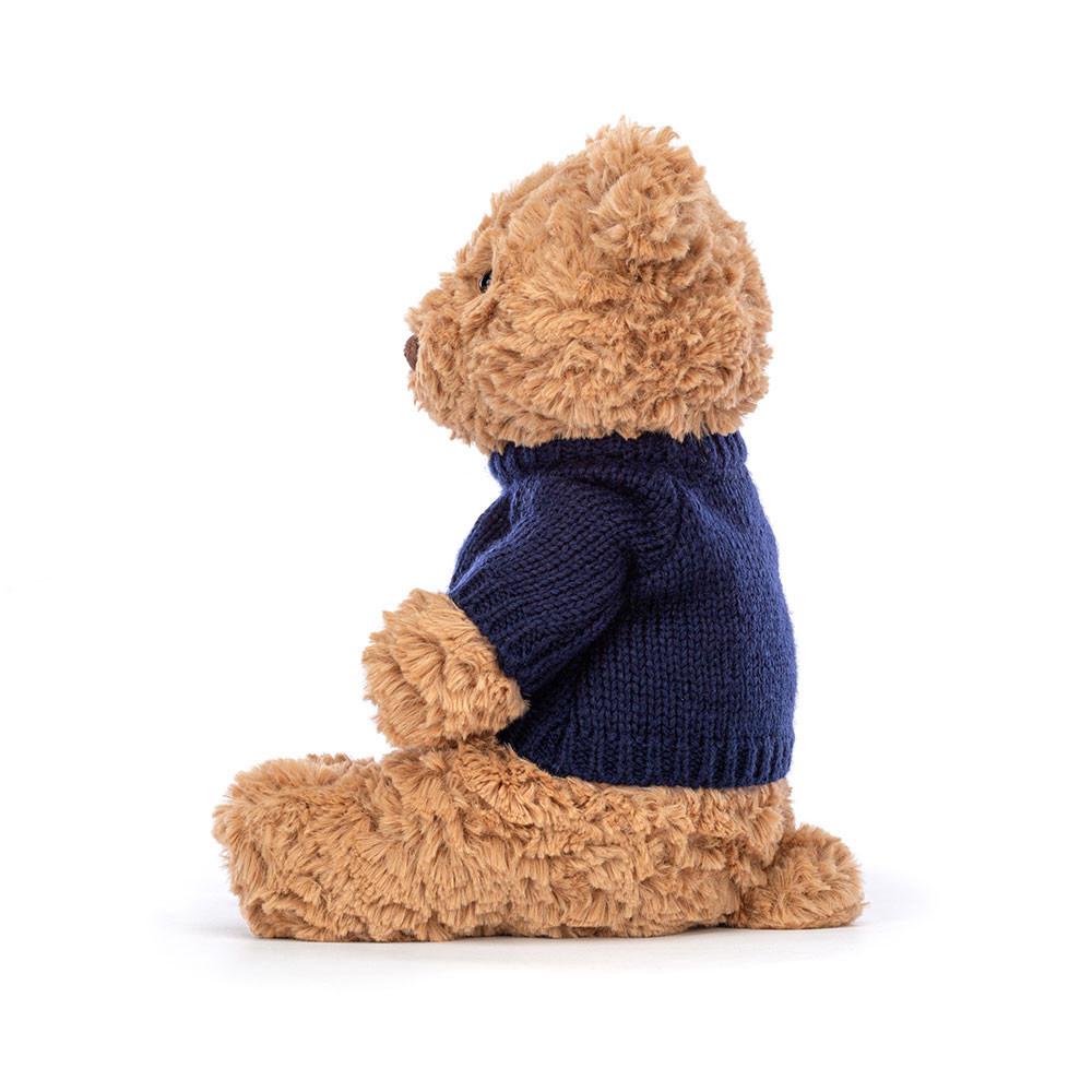 Jellycat Bartholomew Bear with Personalised Navy Jumper 26cm x 12cm x 8cm Baby & Books Braun | Deutschland  706-CQUHXY