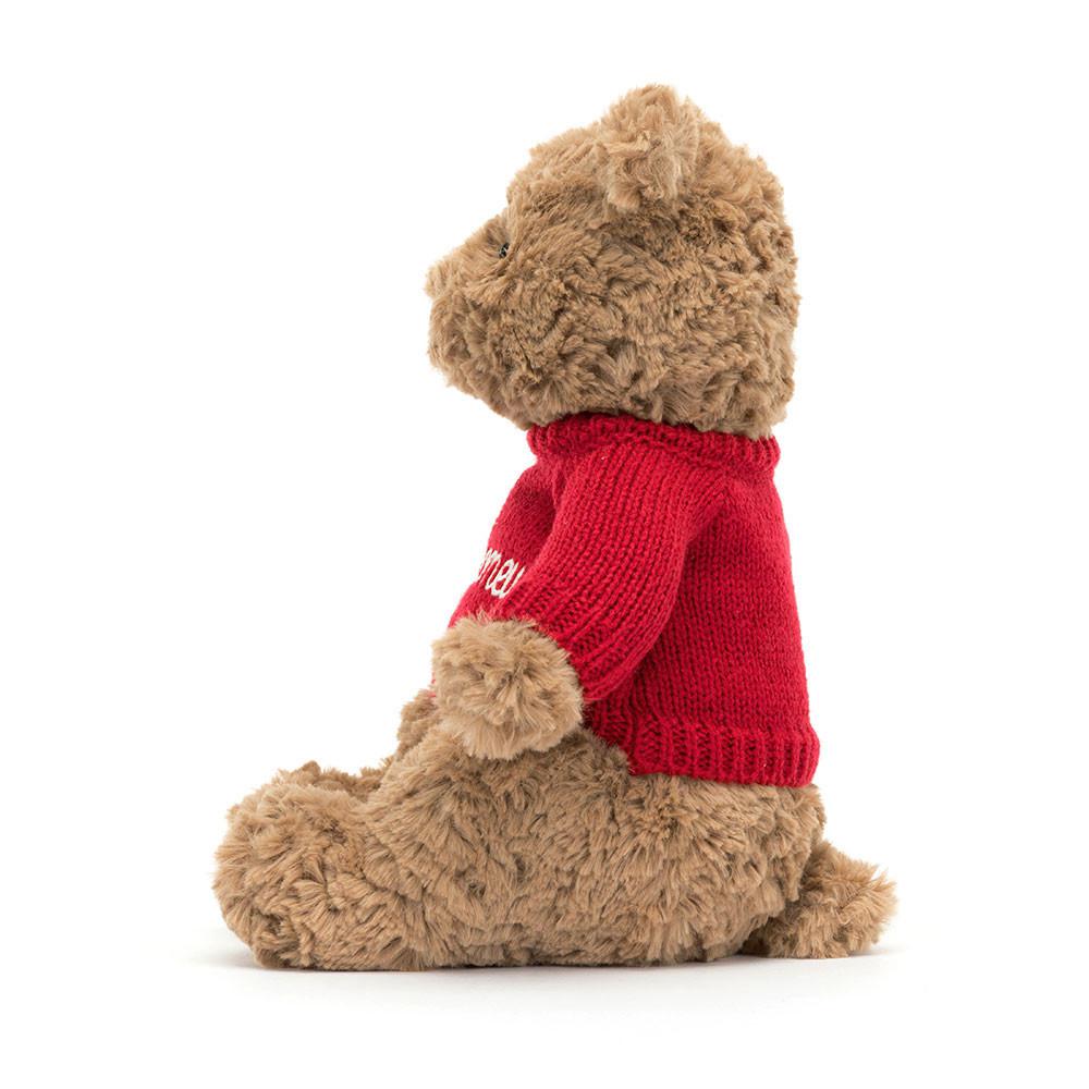 Jellycat Bartholomew Bear with Personalised Jumper 26cm x 12cm x 8cm Baby & Books Braun | Deutschland  321-ZOHRUX