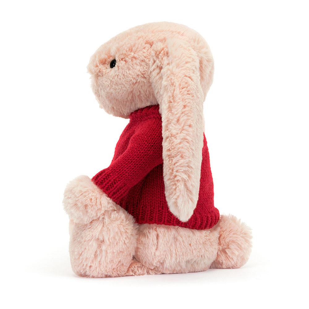Jellycat Bashful Blush Bunny with Personalised Jumper 31cm x 12cm x 9cm Baby & Books Rosa | Deutschland  526-GLZBNC