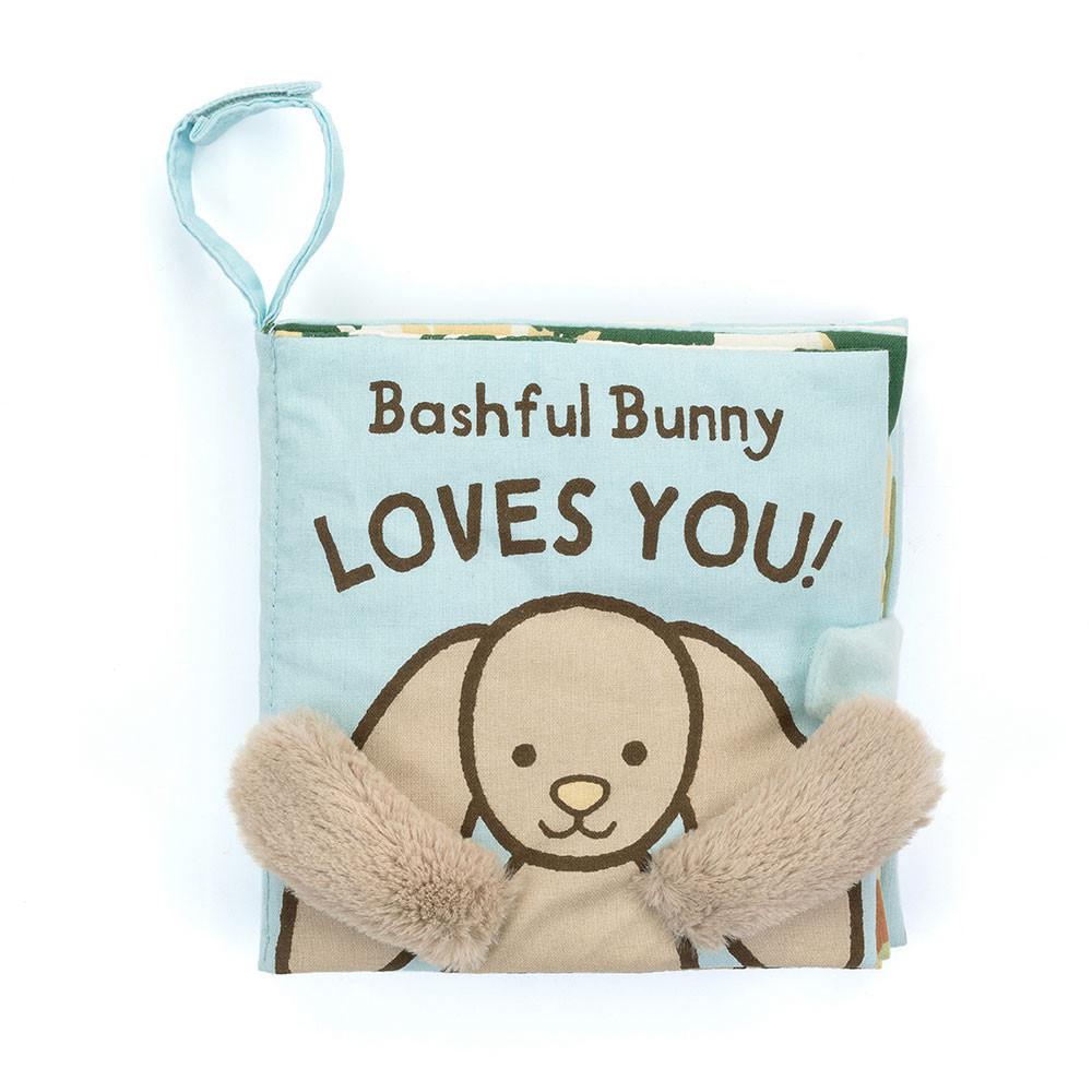 Jellycat Bashful Bunny Loves You Book 15cm x 15cm x 5cm Baby & Books Beige | Deutschland  296-PIGJYK