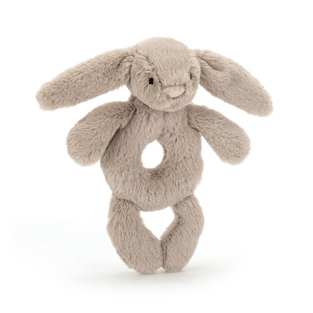 Jellycat Bashful Bunny Ring Rattle 18cm x 8cm x 2cm Baby & Books Beige | Deutschland  537-MPSFOC