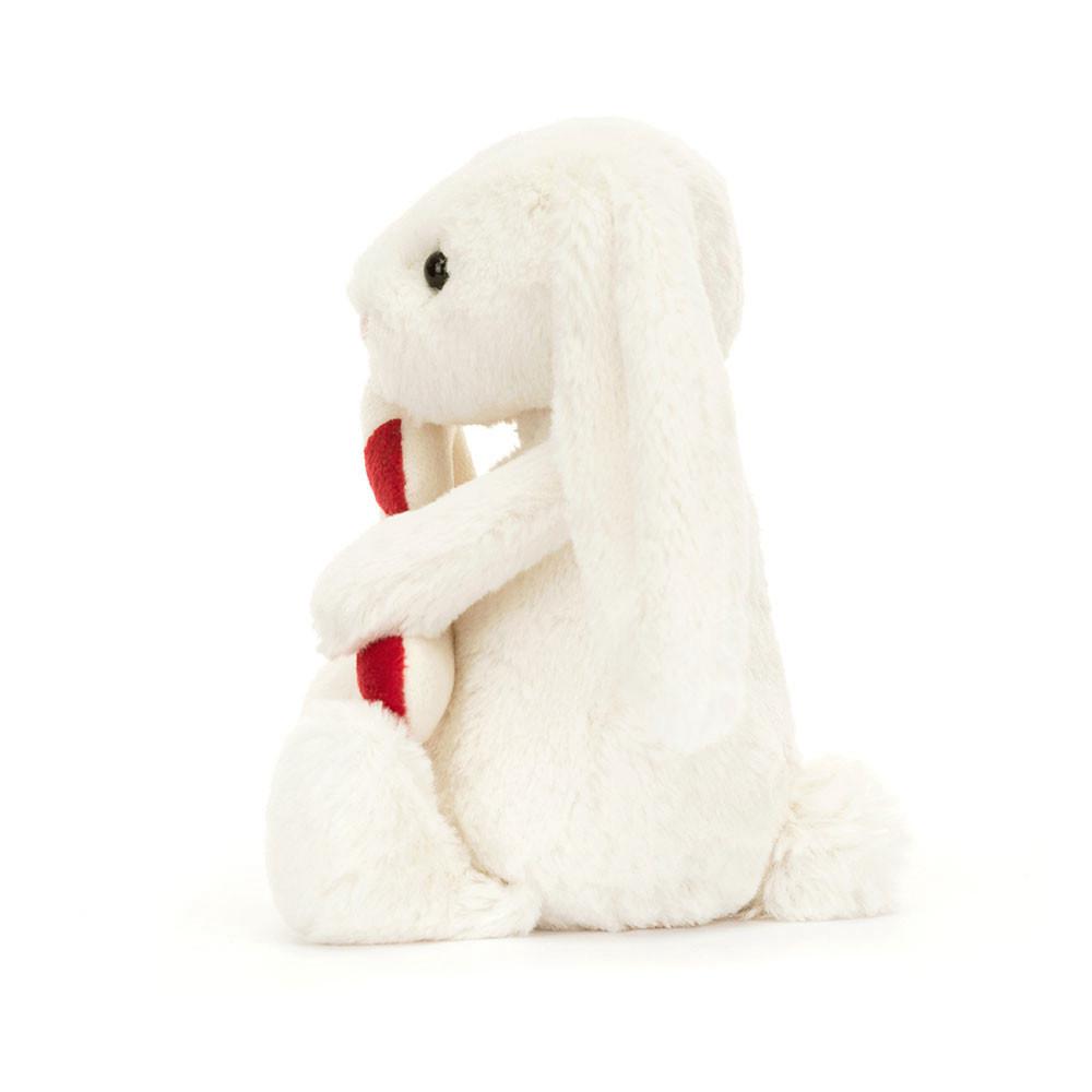 Jellycat Bashful Bunny with Candy Cane 7.1in x 3.5in x 3.1in Animals Weiß | Deutschland  082-SQWPCV