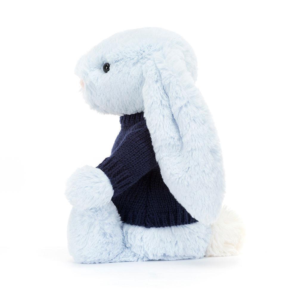 Jellycat Bashful Bunny with Personalised Navy Jumper 31cm x 12cm x 9cm Baby & Books Blau | Deutschland  136-GBHPQY