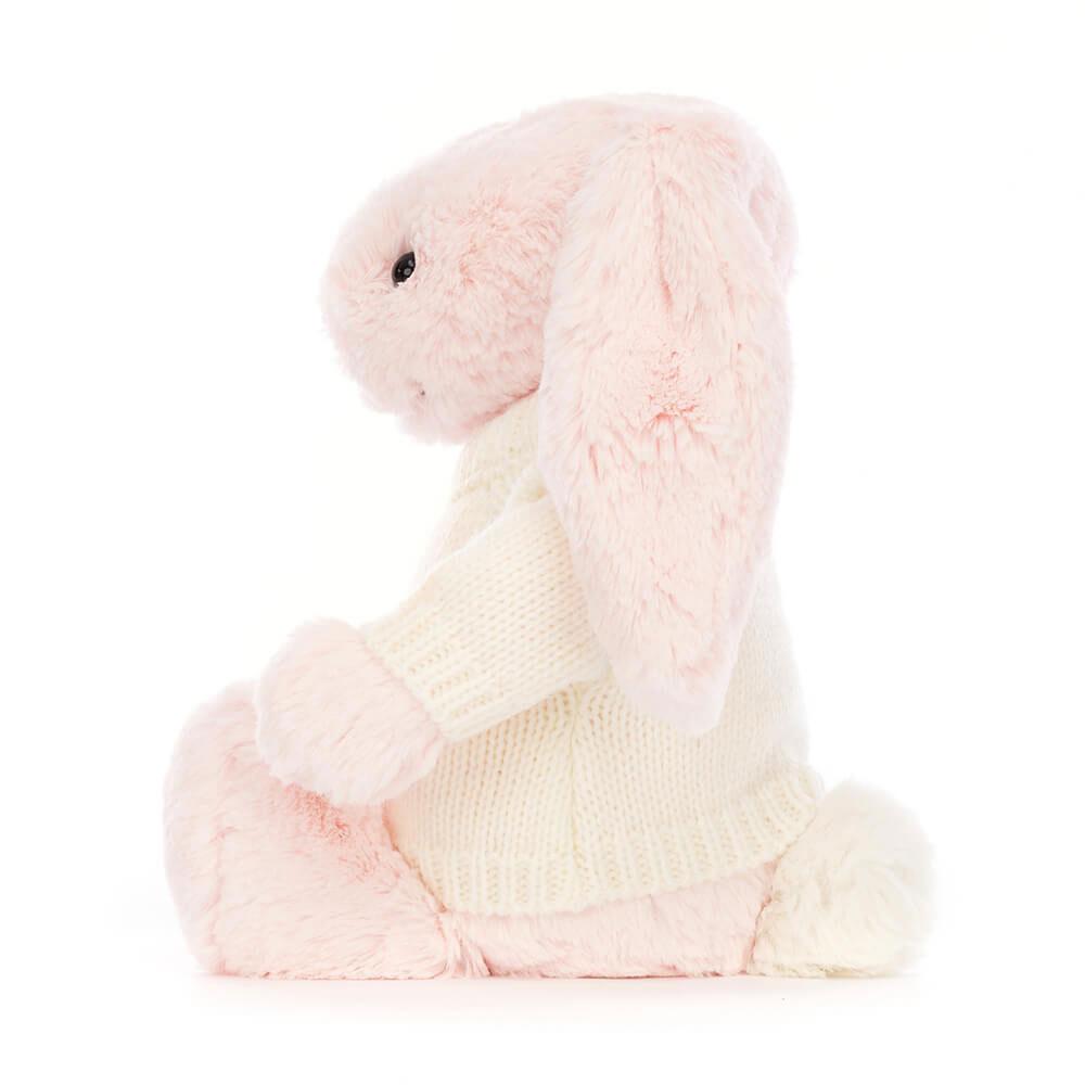 Jellycat Bashful Bunny with Personalised Cream Jumper 31cm x 12cm x 9cm Discover Rosa | Deutschland  138-RZAYEX