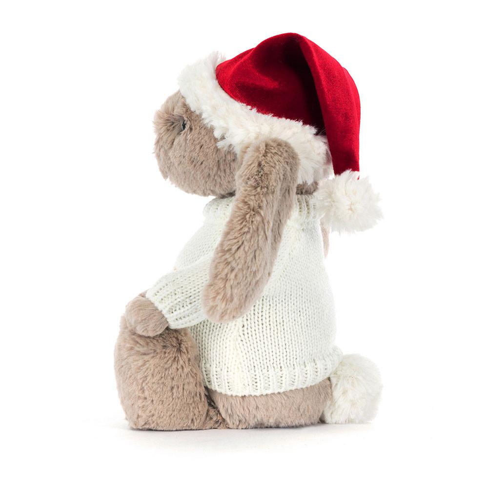 Jellycat Bashful Christmas Bunny with Personalised Cream Jumper 31cm x 12cm x 9cm Discover Beige | Deutschland  174-YPQHXO