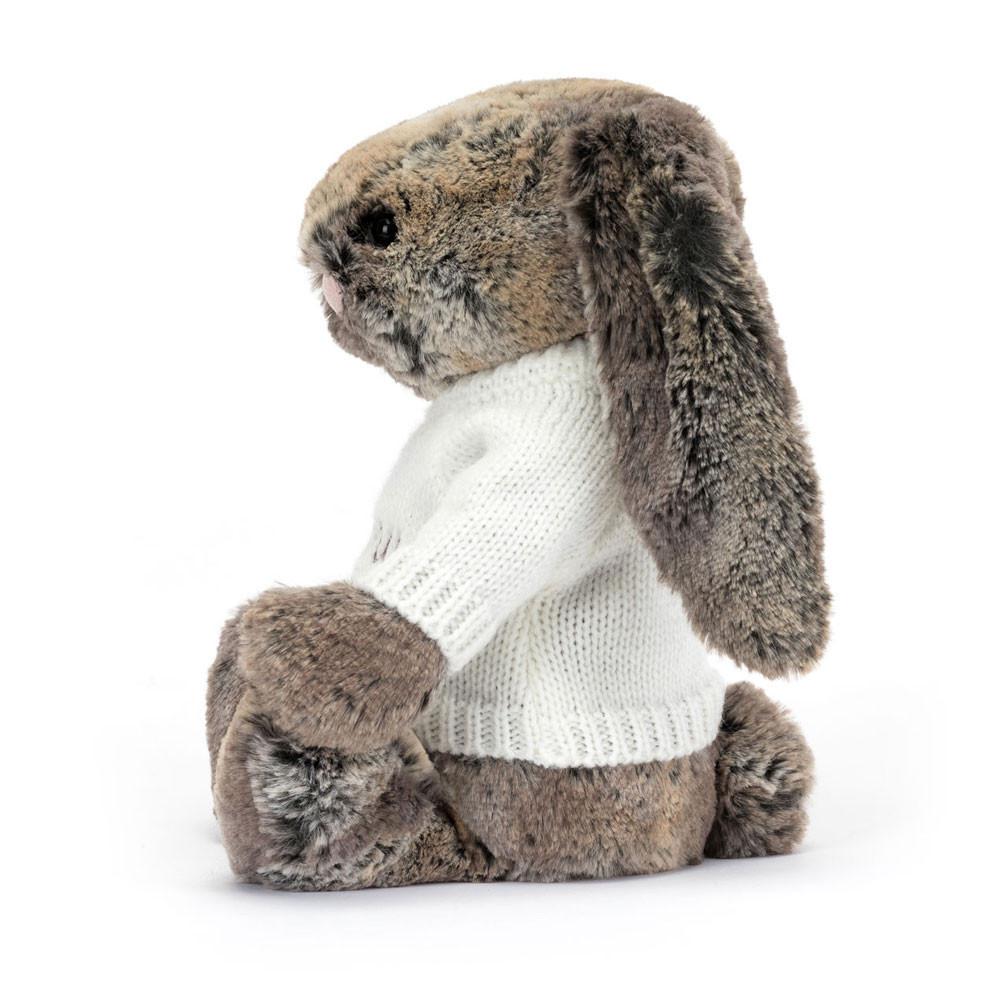 Jellycat Bashful Cottontail Bunny with Personalised Cream Jumper 31cm x 12cm x 9cm Discover Braun | Deutschland  708-HBYLPD