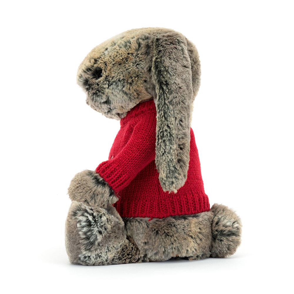 Jellycat Bashful Cottontail Bunny with Personalised Jumper 31cm x 12cm x 9cm Discover Braun | Deutschland  245-NYFZXU