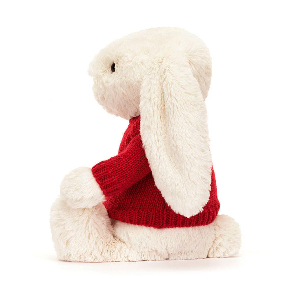 Jellycat Bashful Cream Bunny with Personalised Jumper 31cm x 12cm x 9cm Discover Weiß | Deutschland  375-NTVIYJ