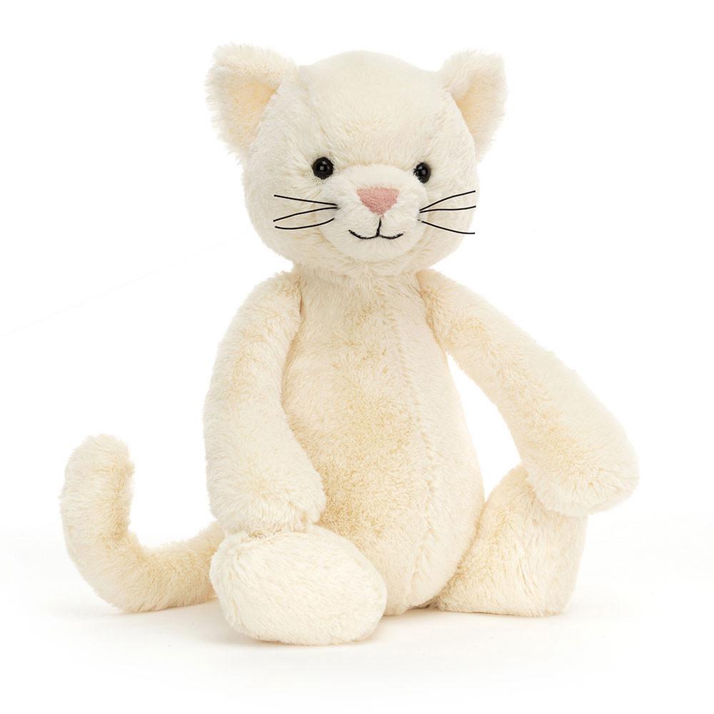 Jellycat Bashful Cream Kitten 31cm x 12cm x 9cm Animals Weiß | Deutschland  724-LATPXE